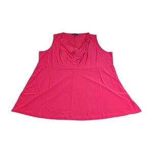 SLINKY BRAND Pink Sleeveless Cowl Neck Women's Top Size 2X